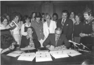 Governor Milton Shapp signs H. B. 580 into law changing Pennsylvania’s rape statutes for the first time since 1939